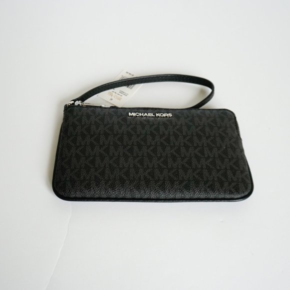 Michael Kors Jet Set LG TZ Wristlet MK Black - Picture 2 of 9